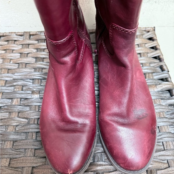 INC Tall Fawne Leather Riding Boots in Merlot (Burgandy), Size 10M Wide Calf - Picture 2 of 7
